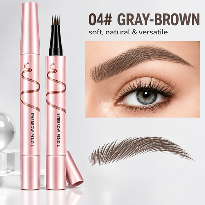 Waterproof Eyebrow Pencil with 4-Prong Tip