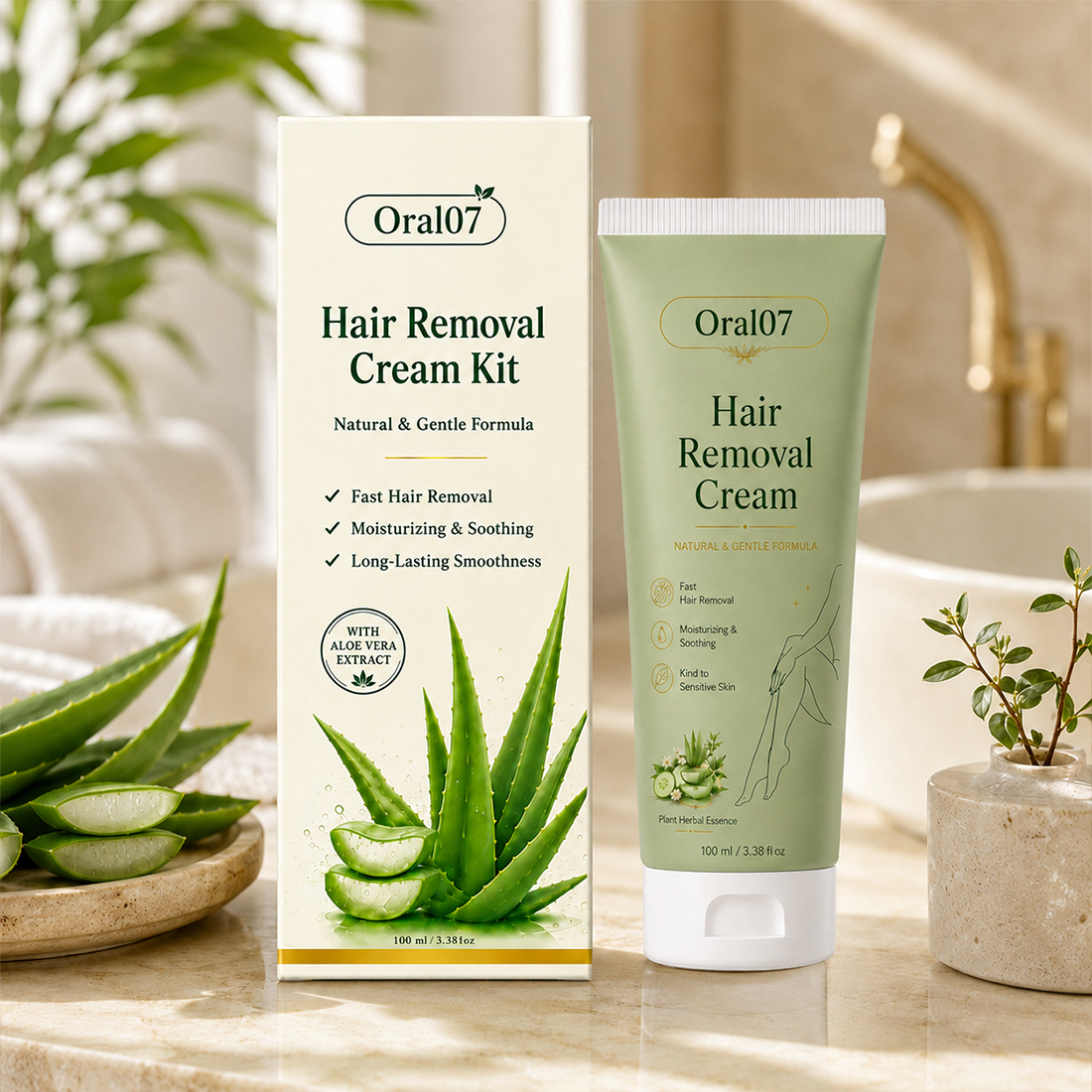 Oral07™ Natural Gentle Hair Removal Cream | For Women & Men, Sensitive Skin