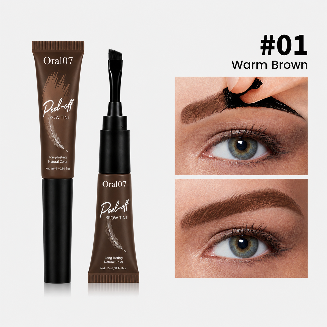 Waterproof Peel-Off Brow Tint  Naturally Defined Brows That Last For Days a No Daily Makeup Needed