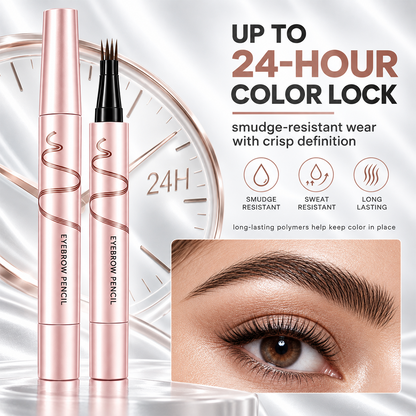 Waterproof Eyebrow Pencil with 4-Prong Tip