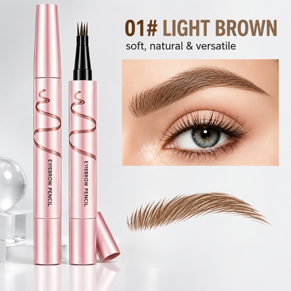 Waterproof Eyebrow Pencil with 4-Prong Tip